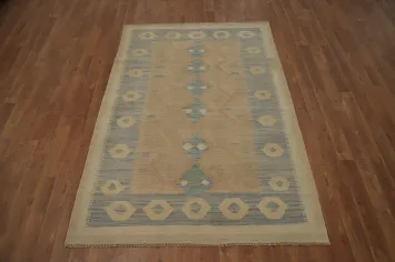 Vegetable Dye Kilim Handwoven Rug 4x6