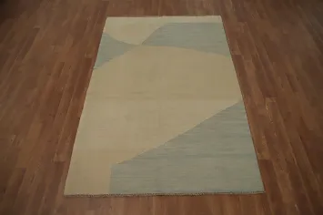 Modern Wool Vegetable Dye Kilim Handwoven Rug 4x6