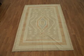 Geometric Kilim Vegetable Dye Rug 4x6
