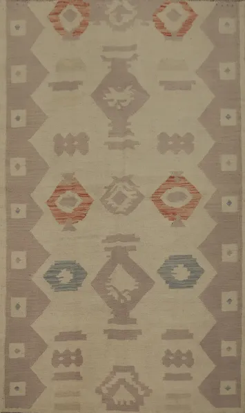Geometric Kilim Handwoven Rug 4x6