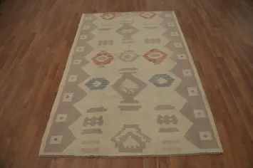 Geometric Kilim Handwoven Rug 4x6