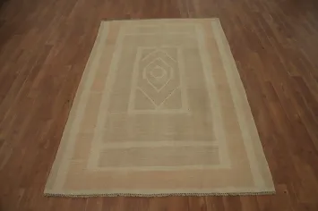 Vegetable Dye Wool Kilim Flat Weave Rug 4x6