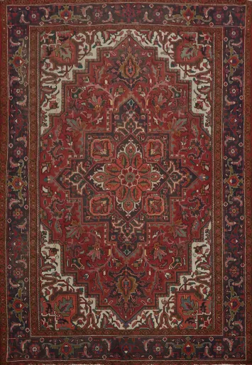 Classic Red Heriz Persian Area Rug 9x12 for a Timeless Home Decor