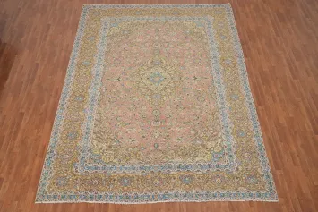 Traditional Pink Kerman Persian Area Rug 10x13