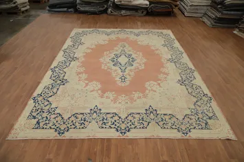Floral Kerman Vegetable Dye Persian Large Rug 10x13