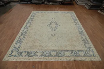 Vegetable Dye Floral Kerman Persian Large Rug 10x13