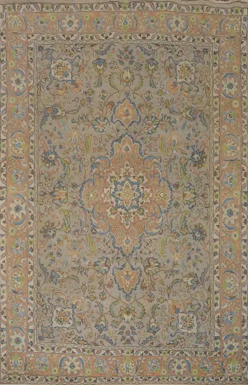 Vintage Floral Tabriz Persian Area Rug 8x11