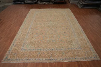 Traditional Floral Kashan Persian Large Rug 10x14