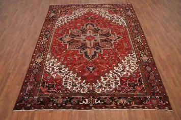 Vegetable Dye Red Heriz Persian Area Rug 8x11