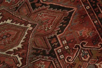 Red Persian Area Rug with Stunning Geometric Symmetry 10x13