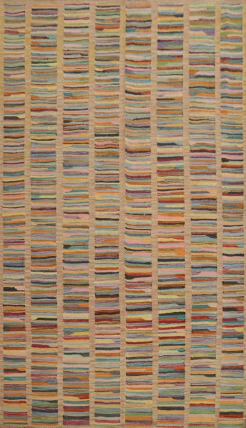 Vegetable Dye Wool Kilim Handwoven Area Rug 5x8