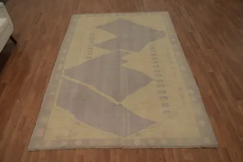 Pastel Hues Kilim Handwoven Area Rug 6x9