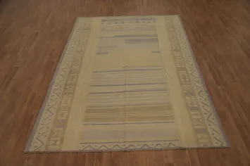 Geometric Kilim Handwoven Area Rug 7x10