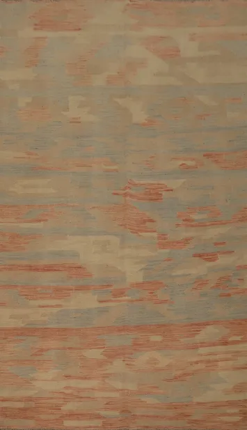 Modern Wool Kilim Flat Weave Vegetable Dye Rug 5x8