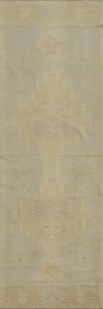 Vegetable Dye Kilim Flat Weave Runner Rug 2x8