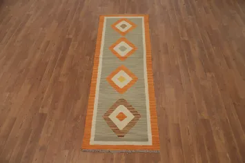 Vegetable Dye Kilim Handwoven Runner Rug 2x6