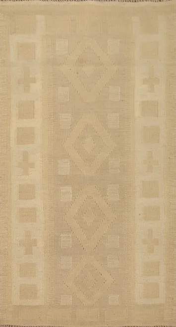 Geometric Kilim Vegetable Dye Rug 2x4