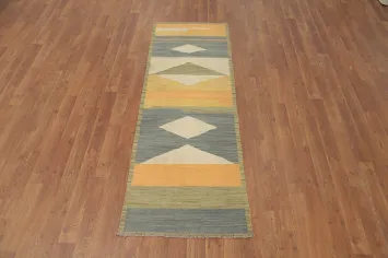 Vegetable Dye Kilim Flat Weave Runner Rug 2x6