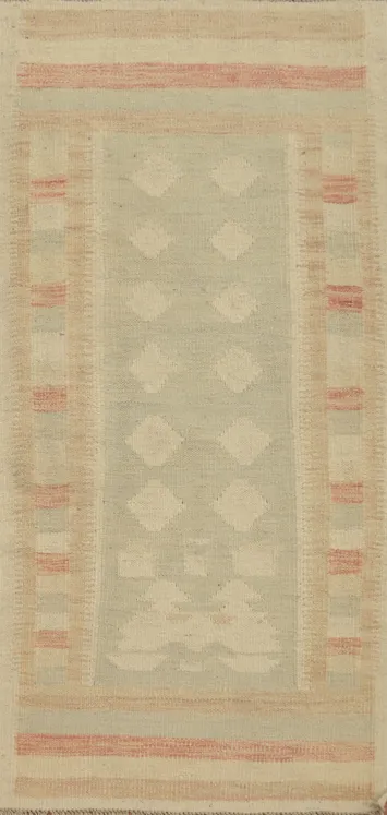 Neutral Color Kilim Vegetable Dye Rug 2x4