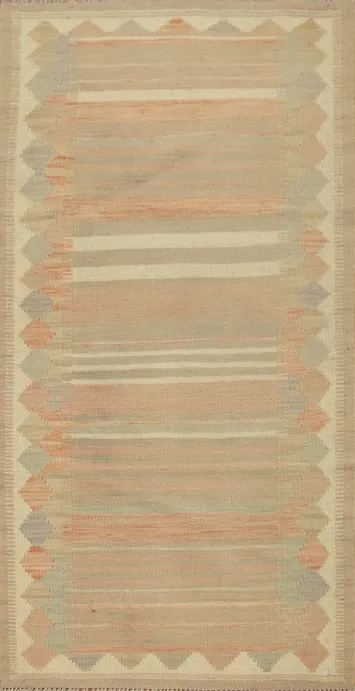 Vegetable Dye Wool Kilim Handwoven Rug 2x4