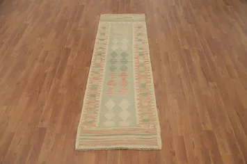 Geometric Kilim Vegetable Dye Runner Rug 2x6