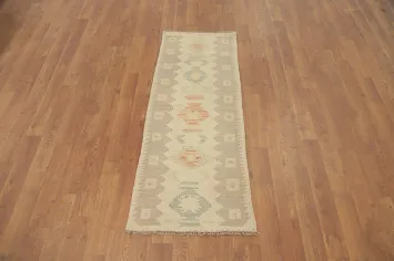 Vegetable Dye Wool Kilim Handwoven Rug 2x4