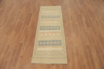 Vegetable Dye Kilim Flat Weave Runner Rug 2x6