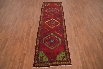 Animals Wool Tabriz Persian Runner Rug 3x10