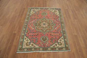 Pink Wool Tabriz Persian Rug 3x5