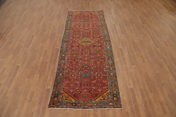 Geometric Hamedan Persian Runner Rug 4x10