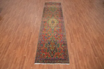 Vintage Wool Heriz Persian Runner Rug 3x12
