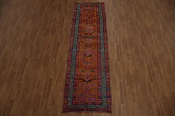 Handmade Wool Shiraz Persian Runner Rug 3x11