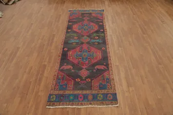 Animals Wool Ardebil Persian Runner Rug 4x10