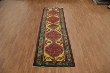 Vintage Wool Ardebil Persian Runner Rug 3x11