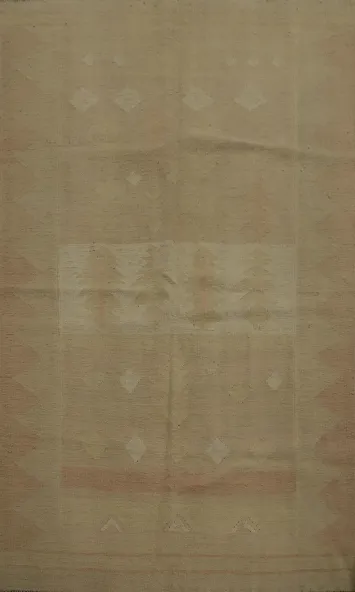 Vegetable Dye Wool Kilim Handwoven Rug 4x6