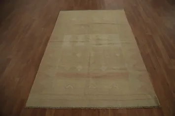 Vegetable Dye Wool Kilim Handwoven Rug 4x6