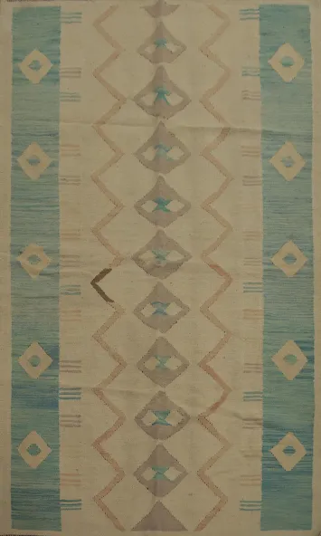 Tribal Wool Kilim Vegetable Dye Rug 5x7