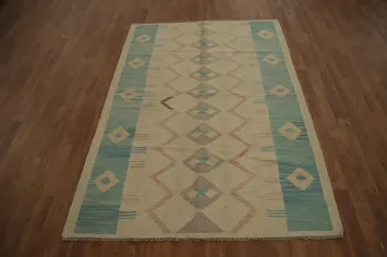 Tribal Wool Kilim Vegetable Dye Rug 5x7