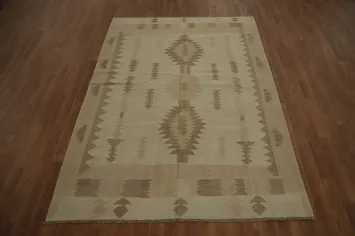Vegetable Dye Wool Kilim Handwoven Rug 5x7