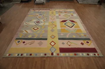 Geometric Kilim Handwoven Area Rug 10x13