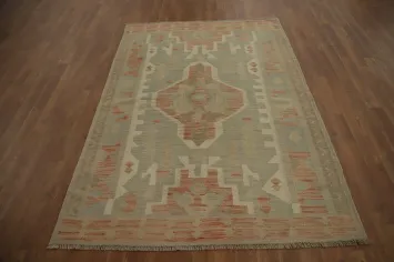 Geometric Kilim Vegetable Dye Rug 4x6