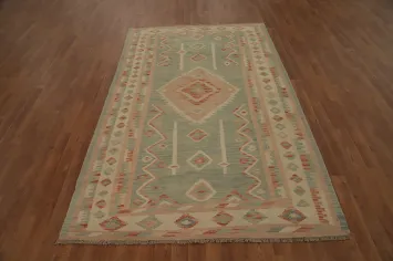 Geometric Kilim Flat Weave Area Rug 5x8