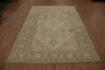 Vegetable Dye Wool Kilim Handwoven Area Rug 9x12