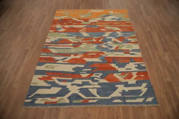Vegetable Dye Kilim Handwoven Rug 5x7