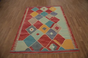 Vegetable Dye Kilim Flat Weave Rug 5x7