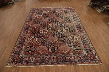 Garden Design Wool Bakhtiari Persian Area Rug 9x13