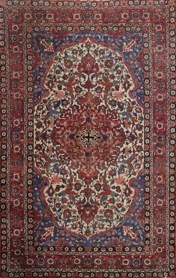 Antique Vegetable Dye Bakhtiari Persian Large Rug 10x15