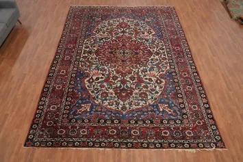 Antique Vegetable Dye Bakhtiari Persian Large Rug 10x15