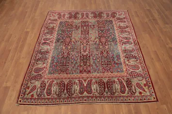 Antique Vegetable Dye Kerman Persian Rug 5x6
