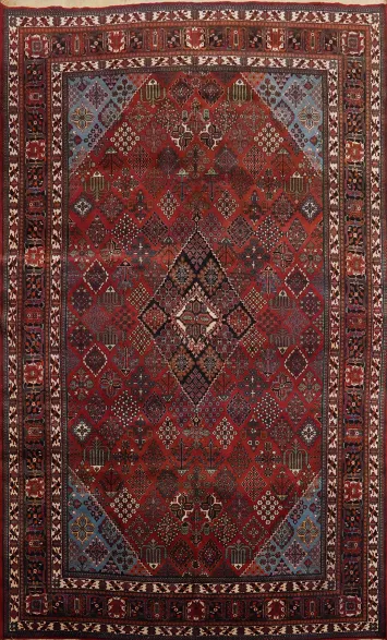 Vintage Geometric Joshaghan Persian Area Rug 8x12